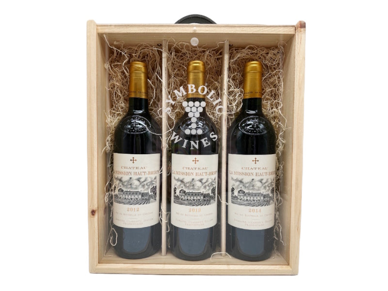 Chateau La Mission Haut Brion Blanc Gift Set (3 bottle wooden case) 12’, 13’, 14’