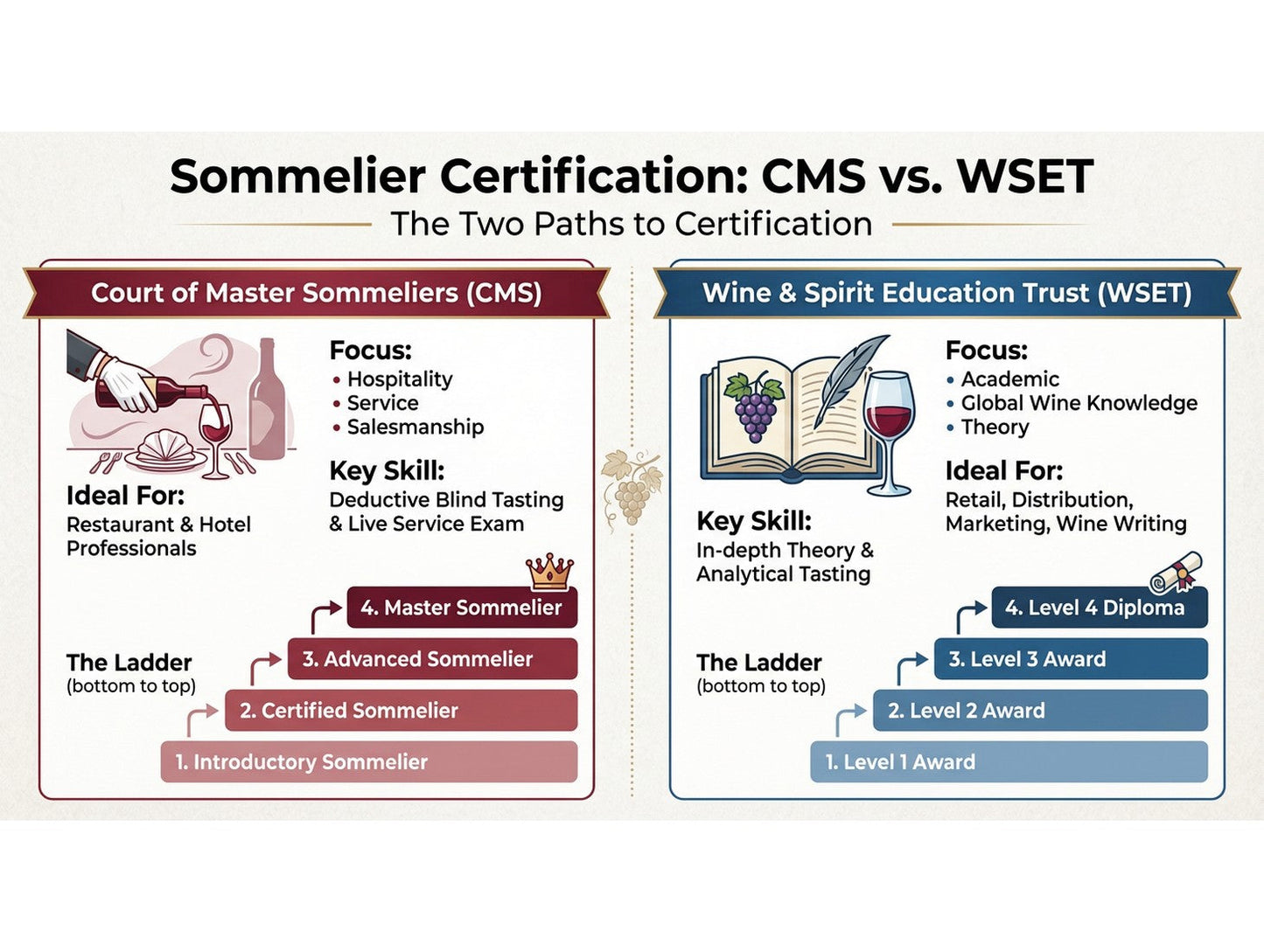 Sommelier Certification: CMS vs. WSET