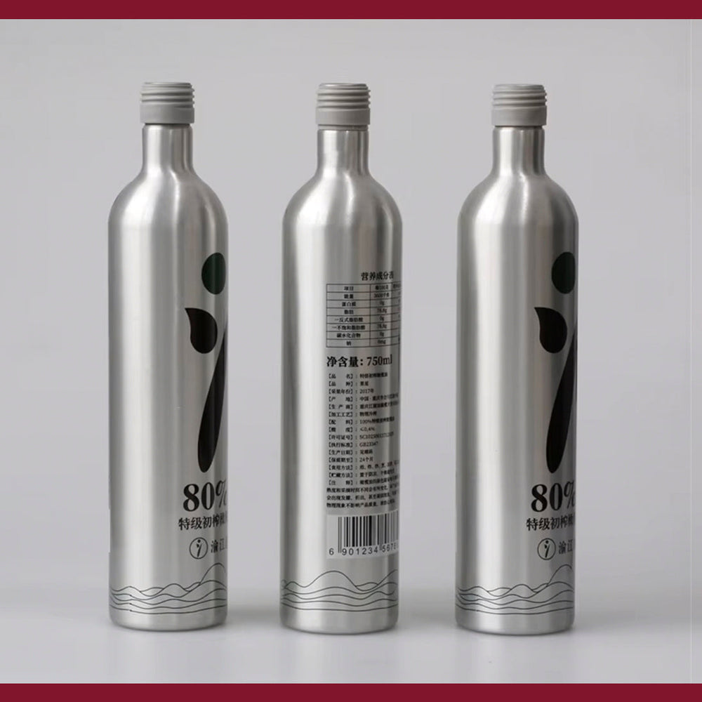 Aluminium wine bottles