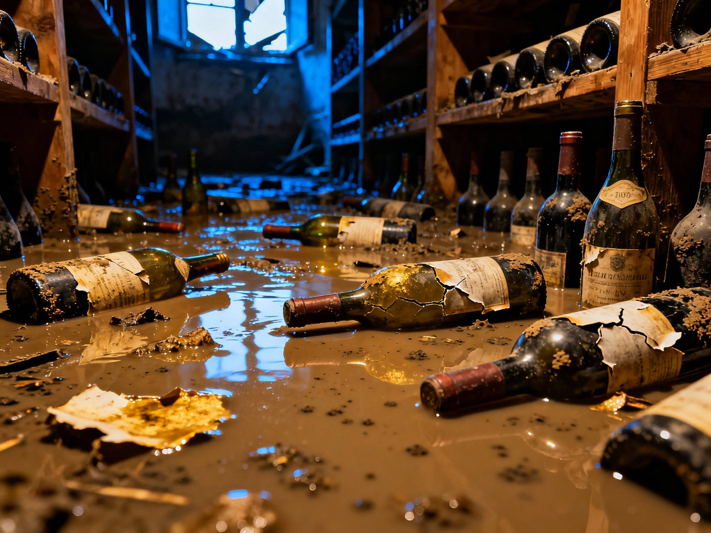 Severe flooding struck Friuli's Collio region in Italy, submerging the Butussi winery