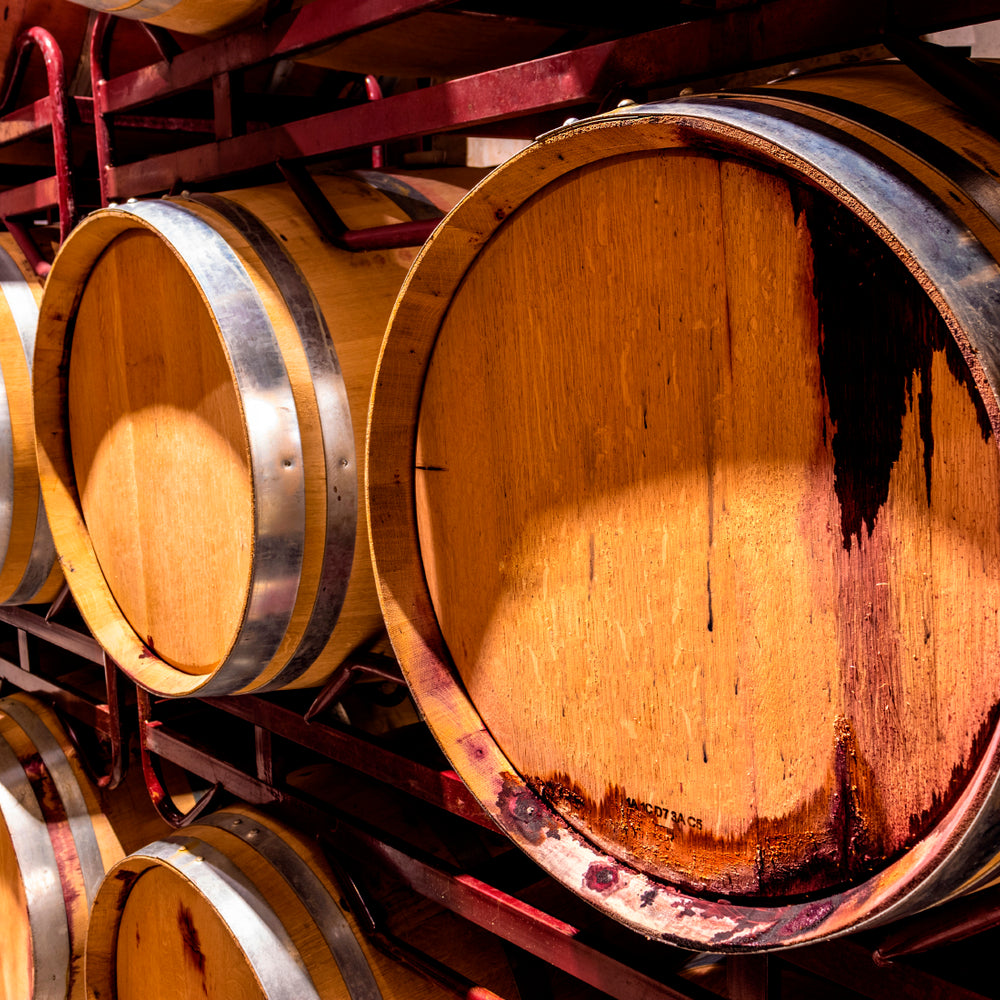 aging process in wine barrels