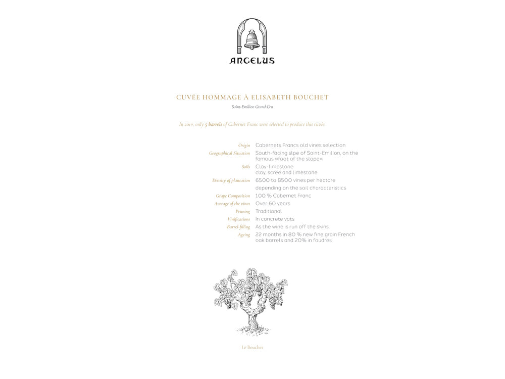 Angelus Hommage a Elisabeth Bouchet OWC 2019 – Symbolic Wines®