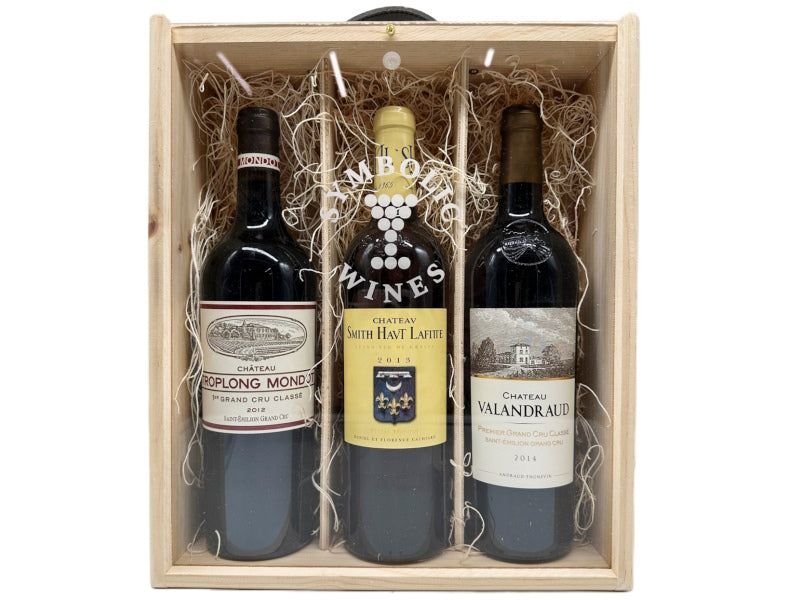 Bordeaux Tasting Trilogy Gift Set (3 bottle wooden case) 12’, 13’, 14’