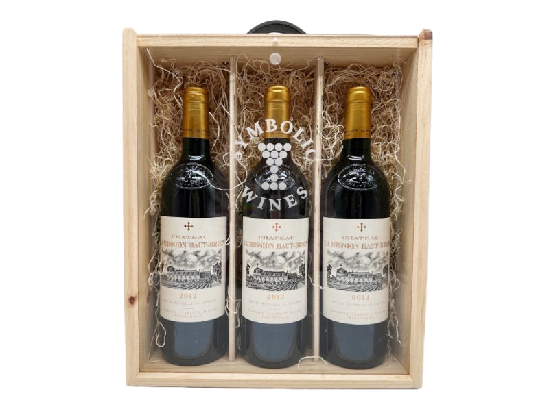 
                  
                    Chateau La Mission Haut Brion Blanc Gift Set (3 bottle wooden case) 12’, 13’, 14’
                  
                
