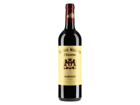 A bottle of Chateau Malescot-St-Exupery Margaux 3rd Grand Cru Classe 2012 wine.