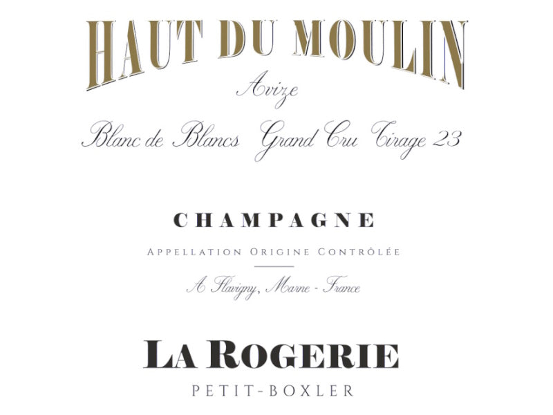 La ROGERIE Haut du Moulin Tirage 23 Grand Cru NV