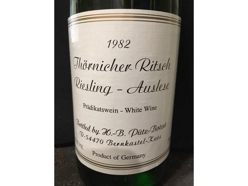 Putz-Botzet Tornicher Ritsch Riesling Auslese 1982
