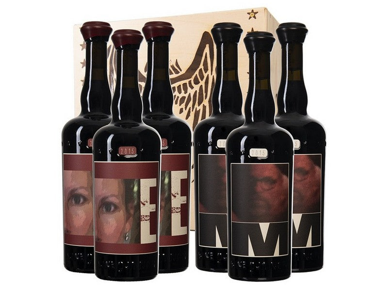 Sine Qua Non 'M' Syrah & 'E' Grenache Assorted Box Set (6 bottles OWC) 2015 by Symbolic Wines